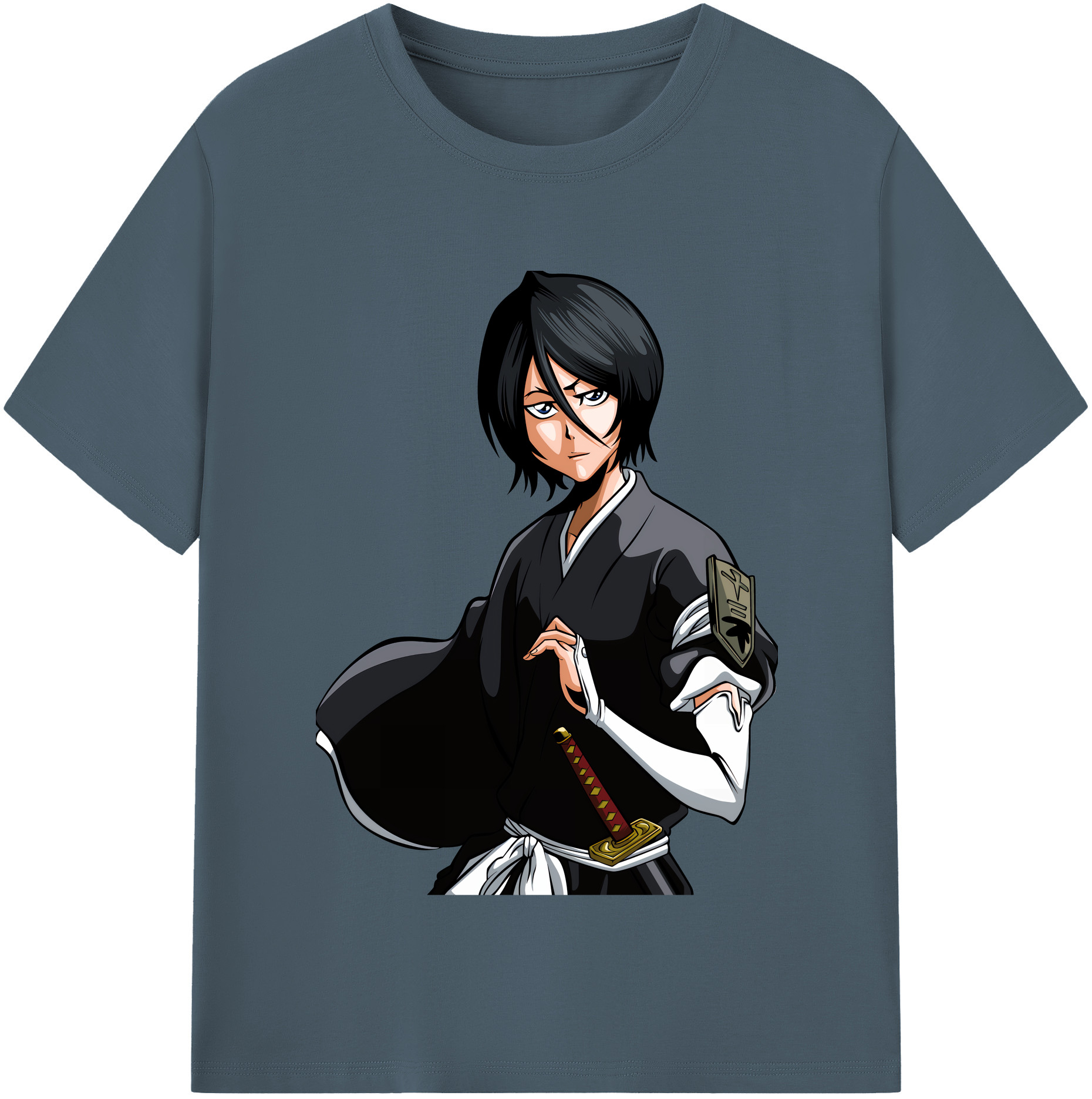 （画像用） ブリーチ 朽木ルキア BLEACH Kuchiki Rukia 綿100％半袖Tシャツ（フロントプリント）